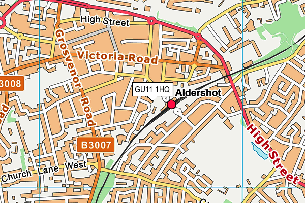 GU11 1HQ map - OS VectorMap District (Ordnance Survey)