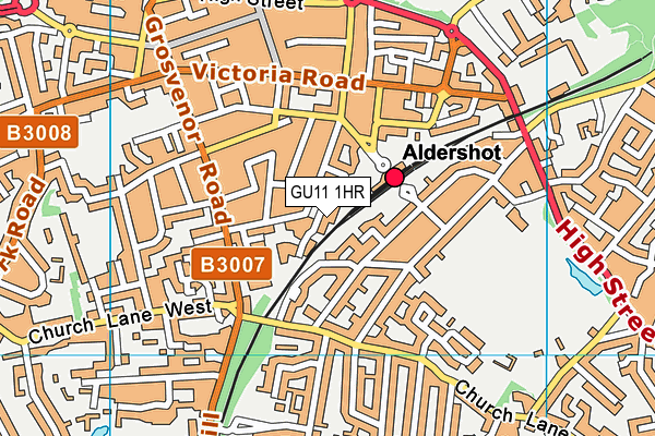 GU11 1HR map - OS VectorMap District (Ordnance Survey)