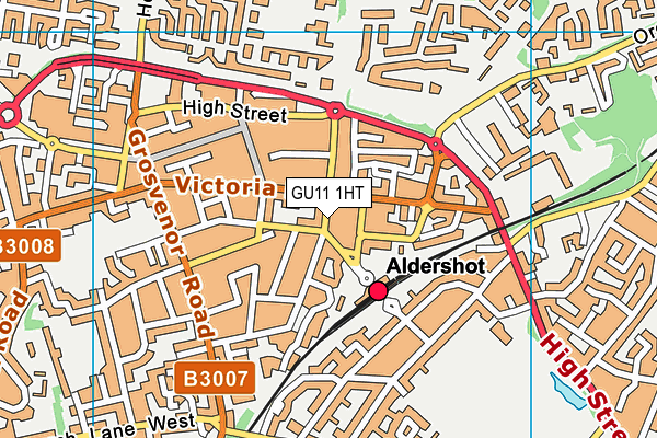 GU11 1HT map - OS VectorMap District (Ordnance Survey)