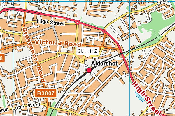 GU11 1HZ map - OS VectorMap District (Ordnance Survey)