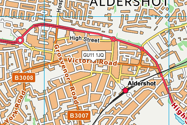 GU11 1JQ map - OS VectorMap District (Ordnance Survey)