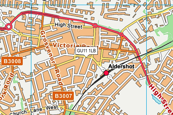 GU11 1LB map - OS VectorMap District (Ordnance Survey)