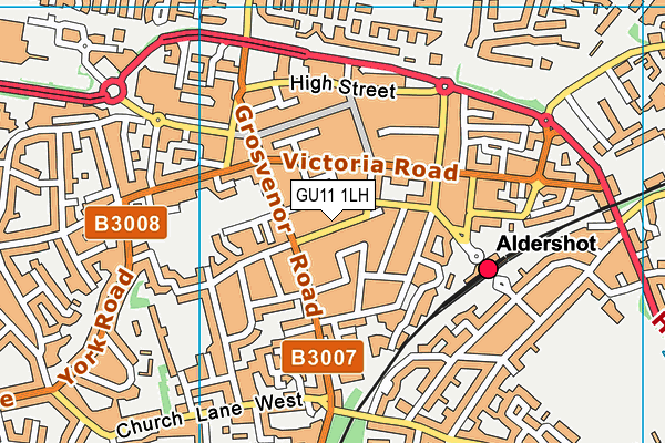 GU11 1LH map - OS VectorMap District (Ordnance Survey)