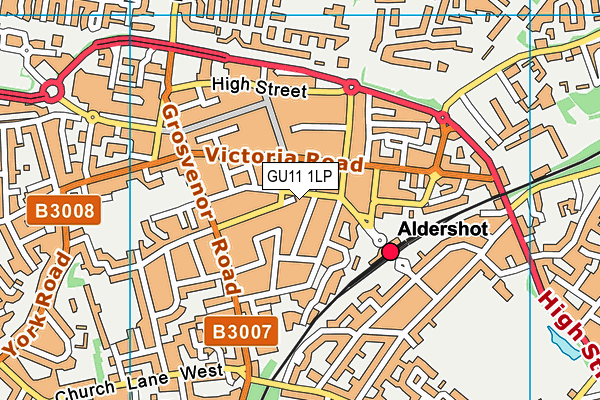 GU11 1LP map - OS VectorMap District (Ordnance Survey)