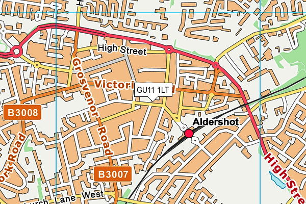 GU11 1LT map - OS VectorMap District (Ordnance Survey)