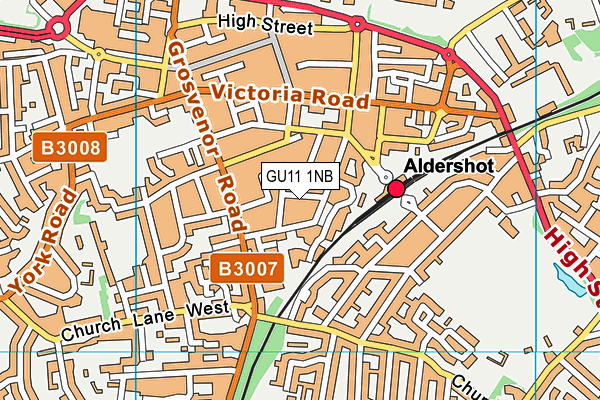 GU11 1NB map - OS VectorMap District (Ordnance Survey)