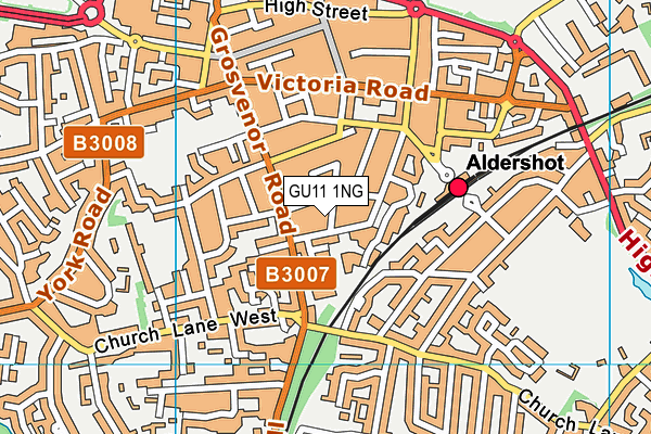 GU11 1NG map - OS VectorMap District (Ordnance Survey)