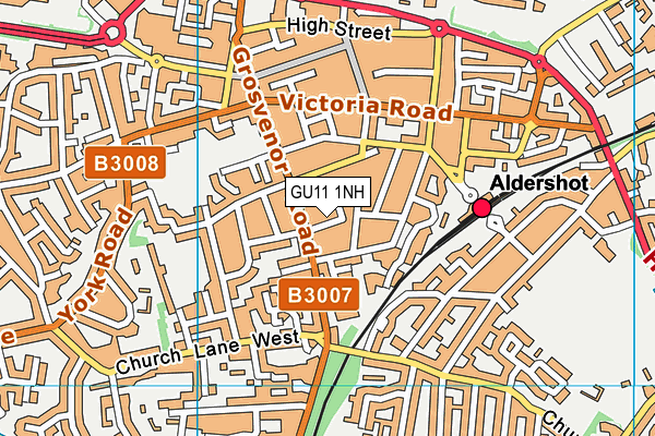 GU11 1NH map - OS VectorMap District (Ordnance Survey)