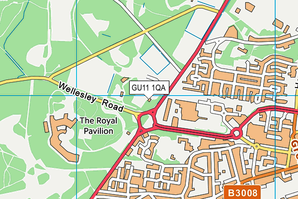 Rushmoor Road map (GU11 1QA) - OS VectorMap District (Ordnance Survey)