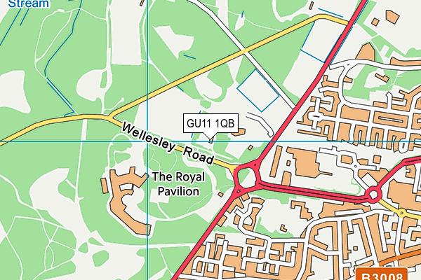 GU11 1QB map - OS VectorMap District (Ordnance Survey)