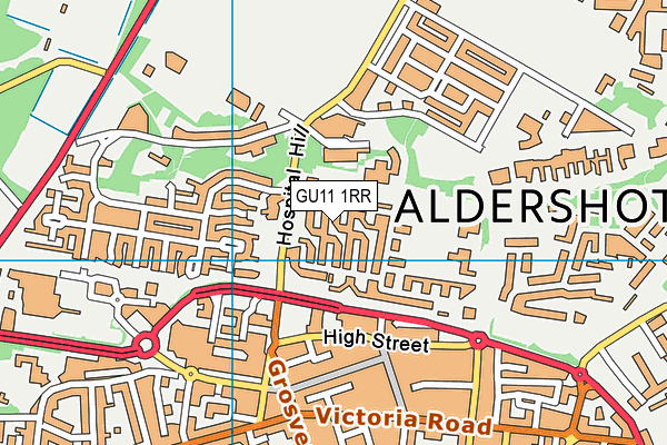 GU11 1RR map - OS VectorMap District (Ordnance Survey)