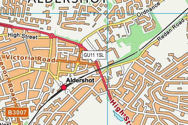 GU11 1SL map - OS VectorMap District (Ordnance Survey)