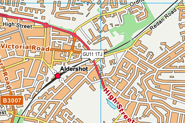 GU11 1TJ map - OS VectorMap District (Ordnance Survey)