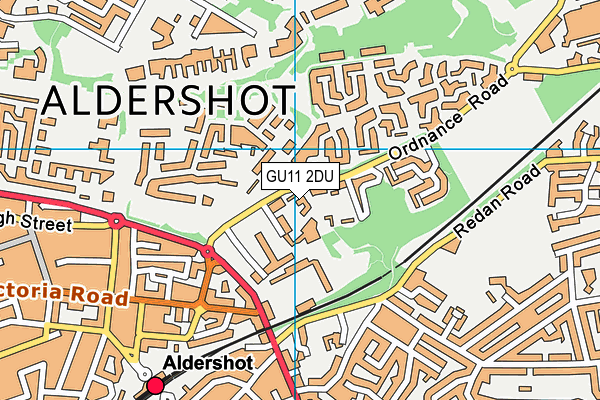 GU11 2DU map - OS VectorMap District (Ordnance Survey)