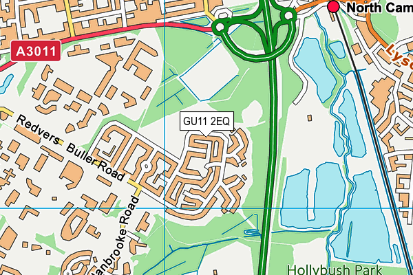 GU11 2EQ map - OS VectorMap District (Ordnance Survey)