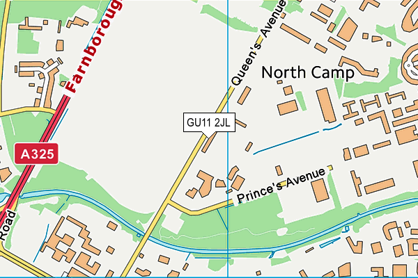 Aldershot Military Stadium map (GU11 2JL) - OS VectorMap District (Ordnance Survey)