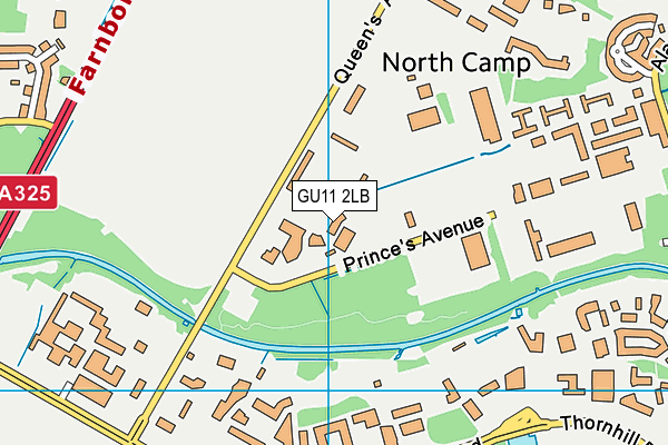 GU11 2LB map - OS VectorMap District (Ordnance Survey)