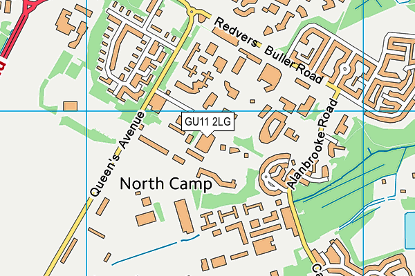 GU11 2LG map - OS VectorMap District (Ordnance Survey)