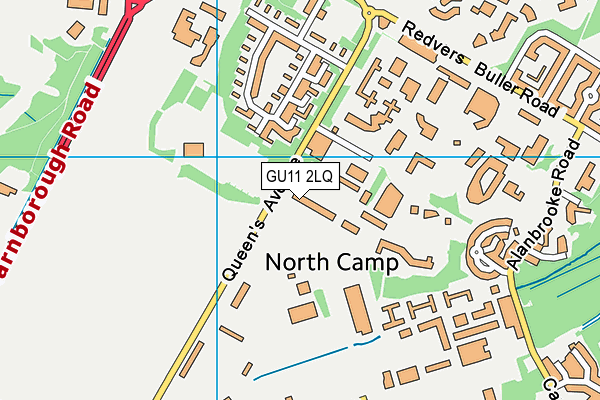 GU11 2LQ map - OS VectorMap District (Ordnance Survey)