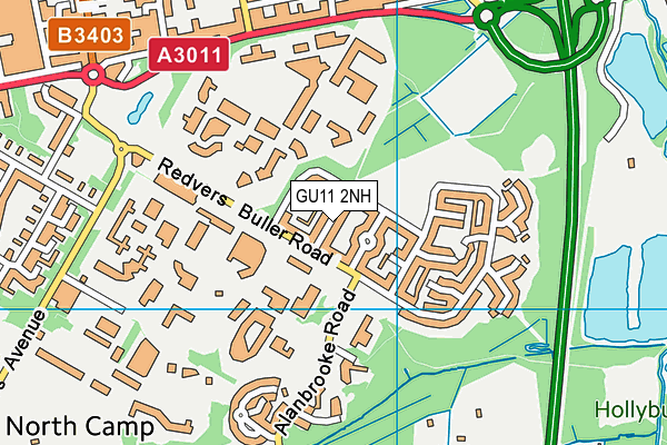 GU11 2NH map - OS VectorMap District (Ordnance Survey)