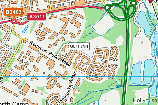 GU11 2NN map - OS VectorMap District (Ordnance Survey)