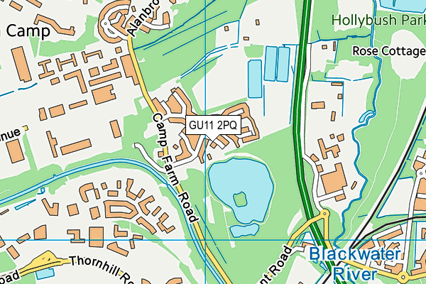 GU11 2PQ map - OS VectorMap District (Ordnance Survey)