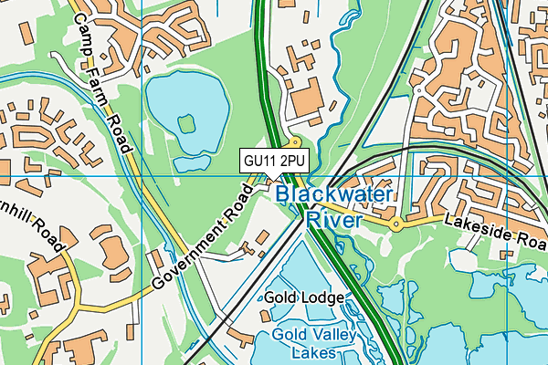 GU11 2PU map - OS VectorMap District (Ordnance Survey)