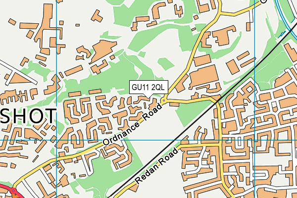 GU11 2QL map - OS VectorMap District (Ordnance Survey)