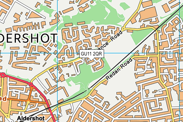 GU11 2QR map - OS VectorMap District (Ordnance Survey)