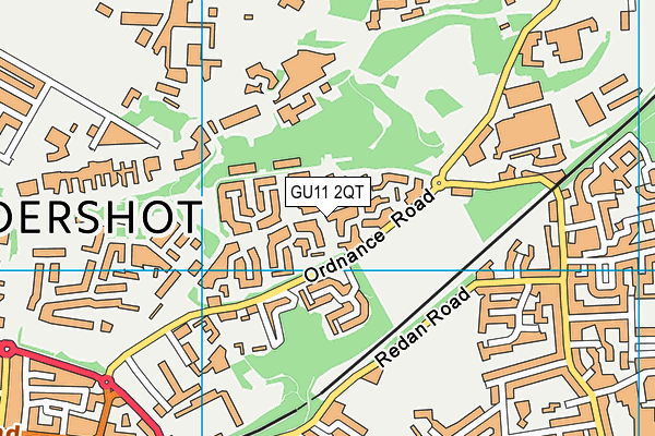 GU11 2QT map - OS VectorMap District (Ordnance Survey)