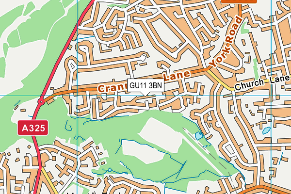 GU11 3BN map - OS VectorMap District (Ordnance Survey)