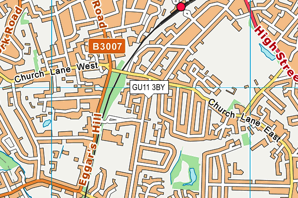 GU11 3BY map - OS VectorMap District (Ordnance Survey)