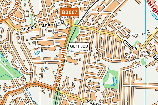 St Joseph's Catholic Primary School (Aldershot) map (GU11 3DD) - OS VectorMap District (Ordnance Survey)