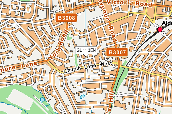 GU11 3EN map - OS VectorMap District (Ordnance Survey)