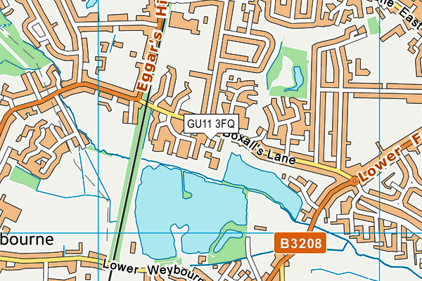 GU11 3FQ map - OS VectorMap District (Ordnance Survey)