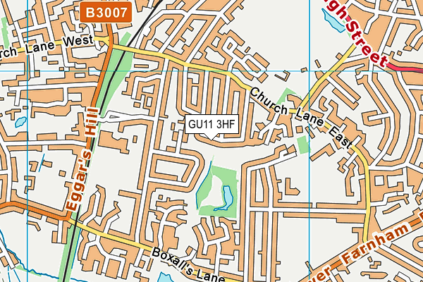 GU11 3HF map - OS VectorMap District (Ordnance Survey)