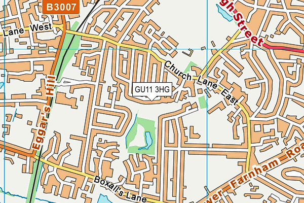 GU11 3HG map - OS VectorMap District (Ordnance Survey)