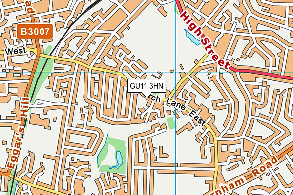 GU11 3HN map - OS VectorMap District (Ordnance Survey)