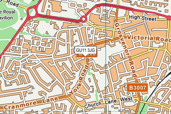 Rowhill School map (GU11 3JG) - OS VectorMap District (Ordnance Survey)