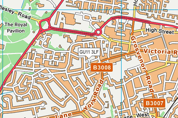 GU11 3LF map - OS VectorMap District (Ordnance Survey)