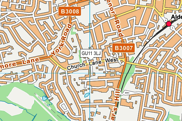 GU11 3LJ map - OS VectorMap District (Ordnance Survey)