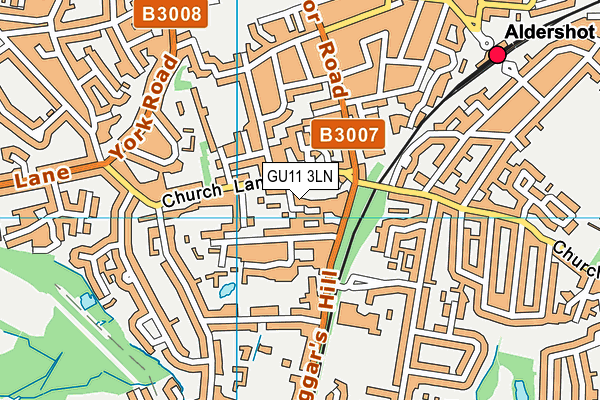 GU11 3LN map - OS VectorMap District (Ordnance Survey)