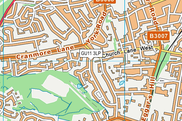 GU11 3LP map - OS VectorMap District (Ordnance Survey)