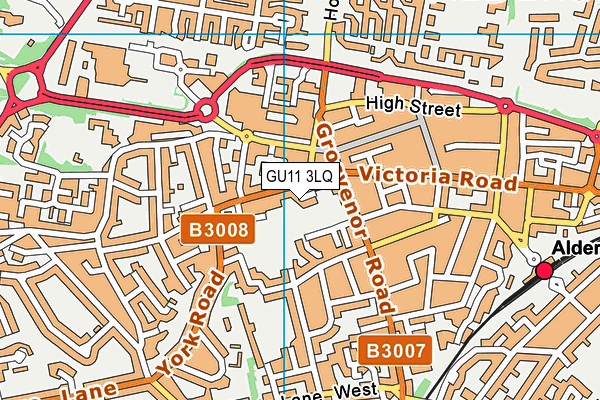 GU11 3LQ map - OS VectorMap District (Ordnance Survey)