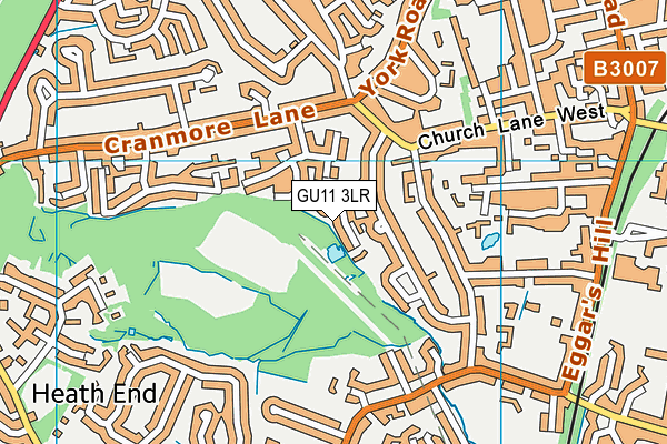 GU11 3LR map - OS VectorMap District (Ordnance Survey)