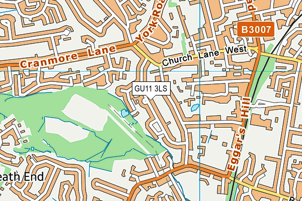 GU11 3LS map - OS VectorMap District (Ordnance Survey)