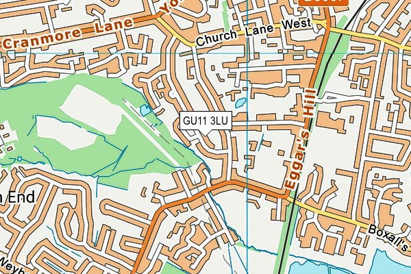 GU11 3LU map - OS VectorMap District (Ordnance Survey)