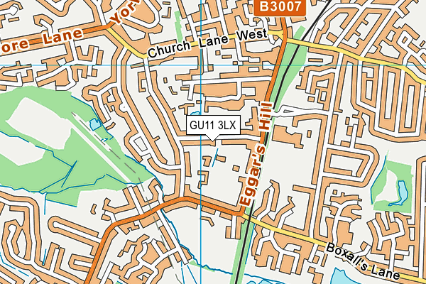 GU11 3LX map - OS VectorMap District (Ordnance Survey)
