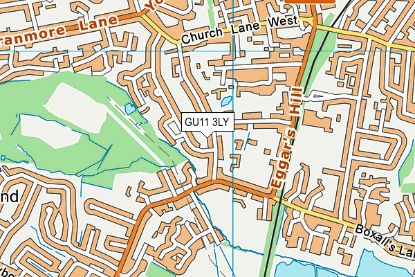 GU11 3LY map - OS VectorMap District (Ordnance Survey)
