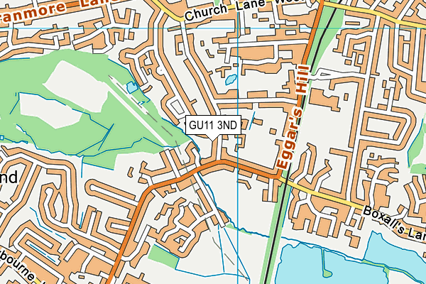 GU11 3ND map - OS VectorMap District (Ordnance Survey)